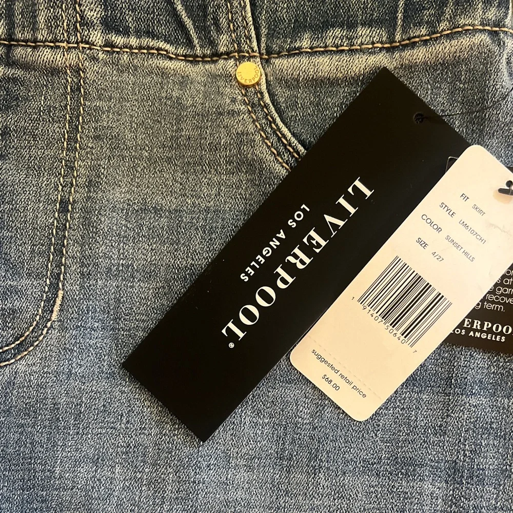 LIVERPOOL NWT DENIM CHLOE PENCIL SKIRT - Picture 3 of 4